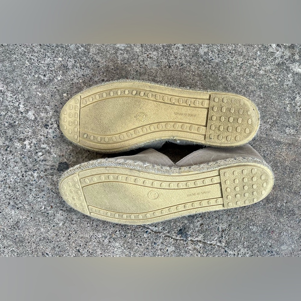 Verbenas Shoes Womens 40 Espadrille Brown Leather Slip On Casual Comfort Low Top - Picture 5 of 5